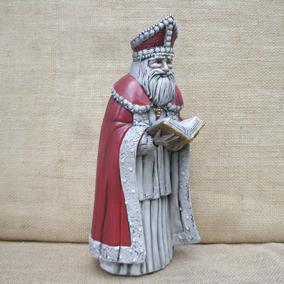 Vintage Handmade St. Nicholas Ceramic Figurine - Picture 2 of 16